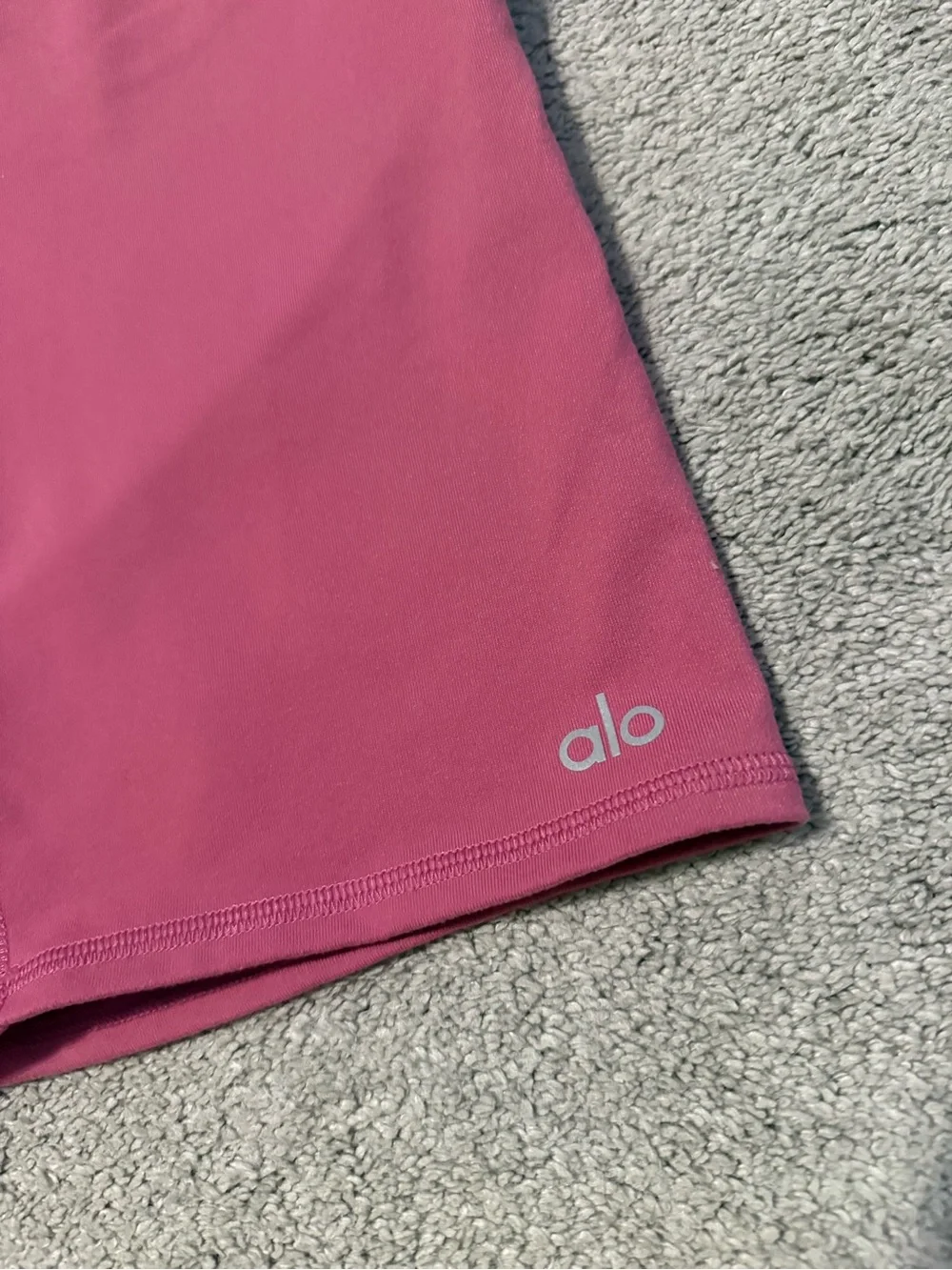 ALO Yoga High-Rise Bike Shorts in Berry
